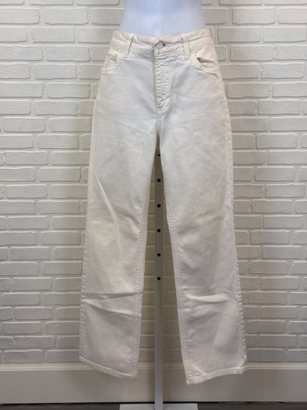 Stella McCartney High-Rise Straight-Leg Jeans Cream 30